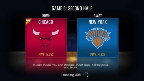 NBA2K Mobile: 3/9 gameplay (Jordan vs Pippen)
