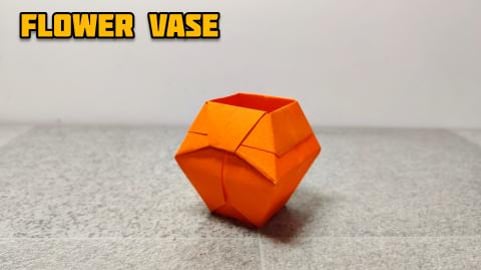Origami Flower vase | Origami pot | Origami tutorial | Pa...