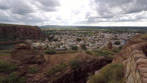 Badami Cave View From Badami Fort