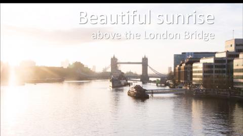 Warm Sunrise in a Beautiful London Morning (time-lapse)