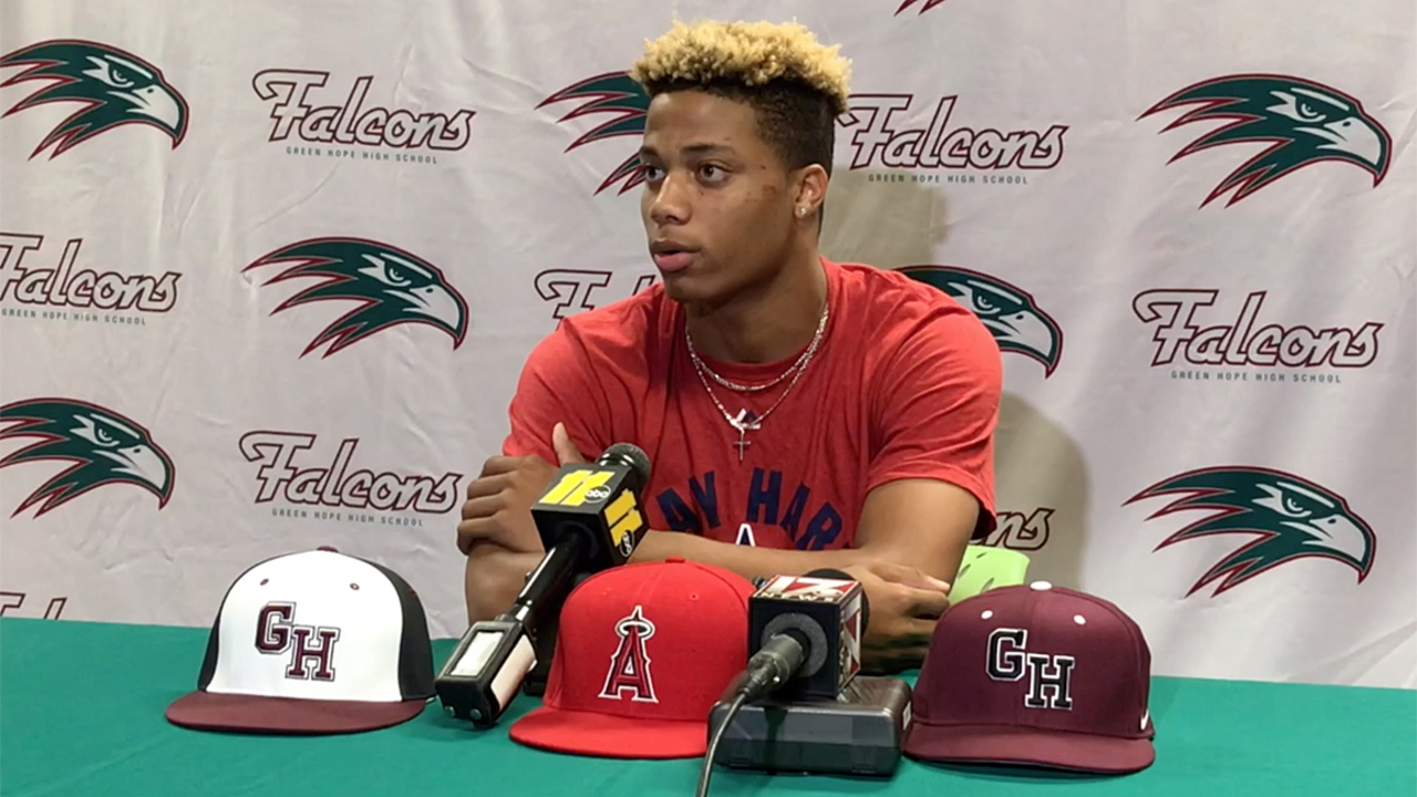 Green Hope alum Jordyn Adams called up to MLB with Los Angeles Angels