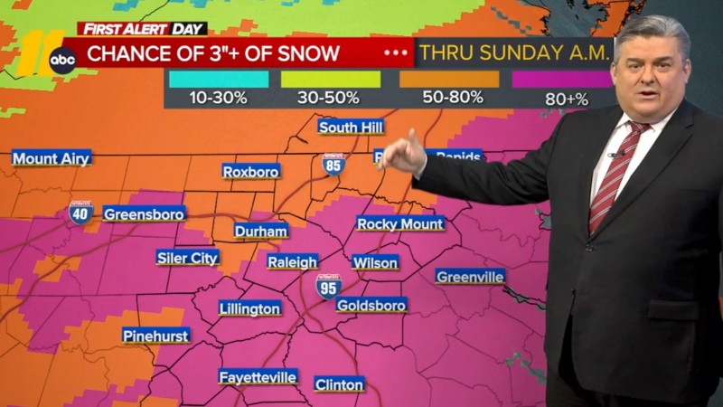 Forecast: Cold weather ahead, snow possible in the Triangle | Raleigh ...