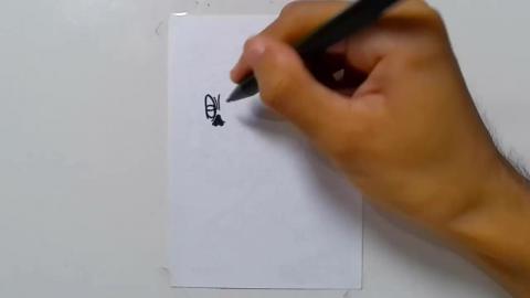 Drawing big head zombie graffiti shorts