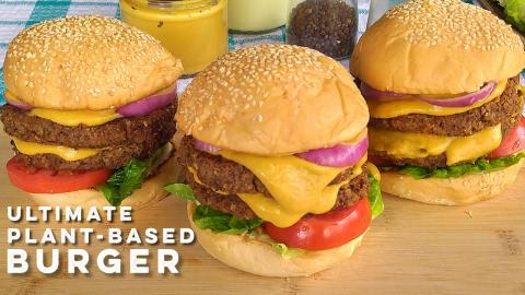 My Ultimate Plant-Based Cheese Burger Recipe | Vegan Chee...