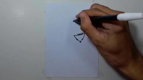 Drawing graffiti monster-yellow-pumpkin-with-big-laugh-tr...