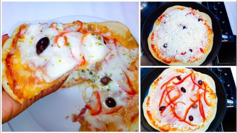 Easy Homemade Pizza Without An Oven, Make Pizza In A Fryi...