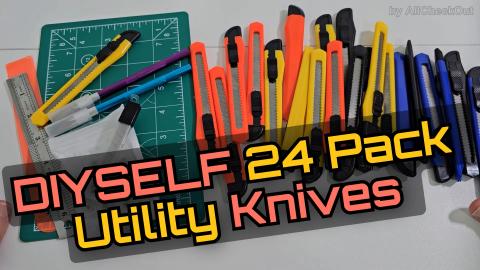 DIYSELF 24Pack Box Cutters Unboxing and Test Lock Blade S...