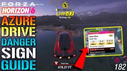 Forza Horizon 6: "Azure Drive" Danger Sign Guide! How To ...