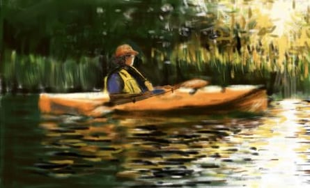 My latest Painting Timelapse: Yellow Kayak on the Rideau ...