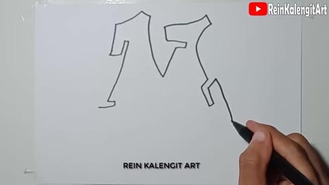 Drawing Graffiti Letter M