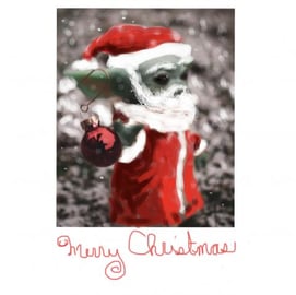 Merry Christmas from Grogu  Claus, painting Timelapse 