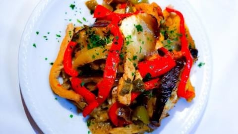 Easy And Super Delicious Baked Eggplant_Aubergine Salad.