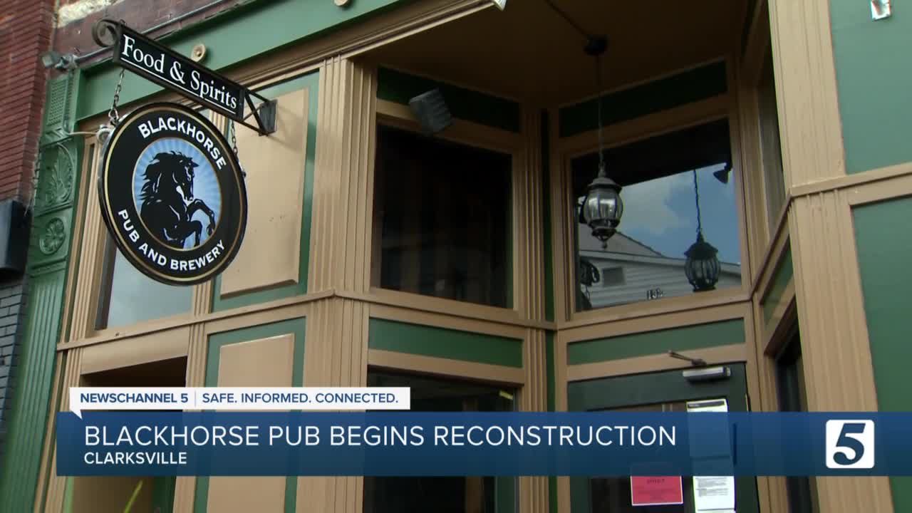 Blackhorse Pub to restore their building's original facade, as they rebuild from the fire
