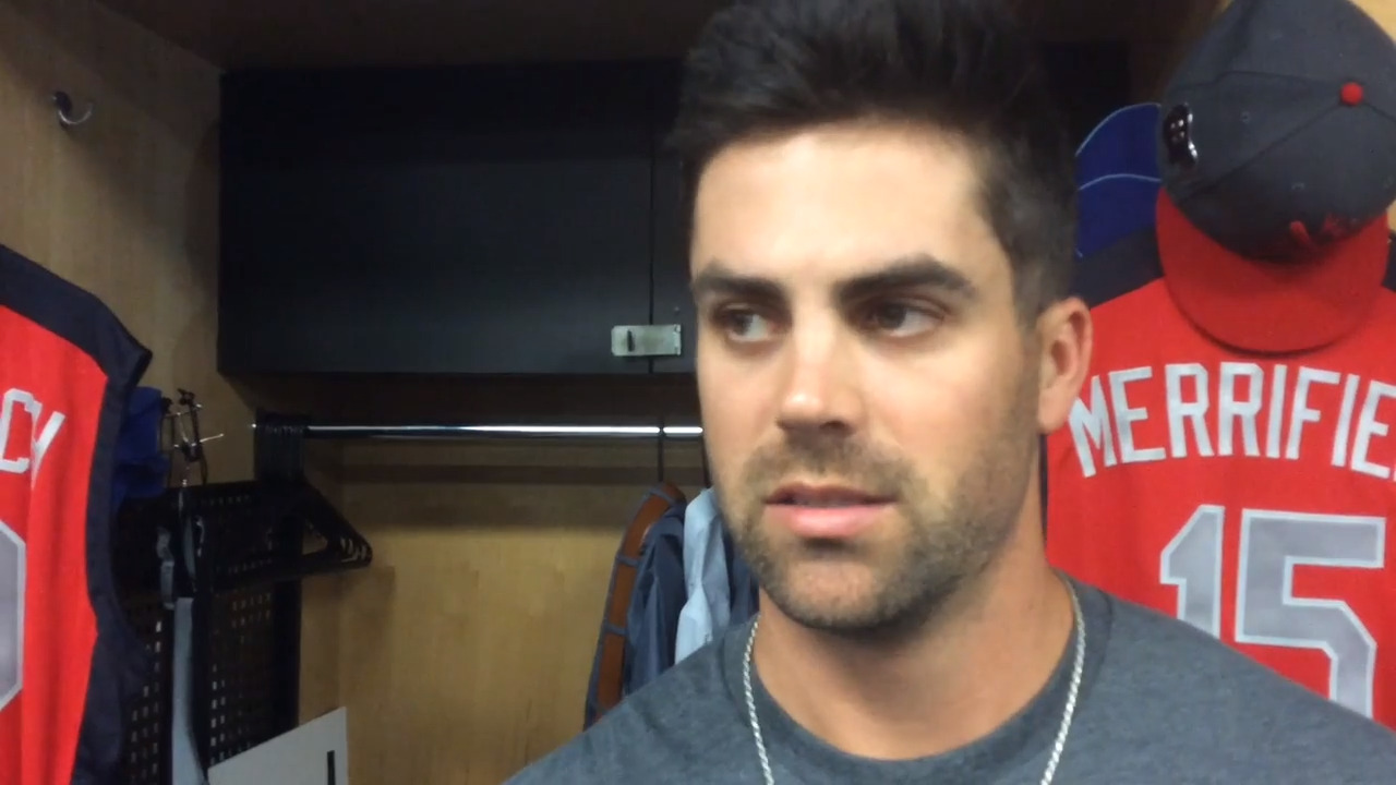 Costner Merrifield interviews Whit Merrifield at Kauffman Stadium