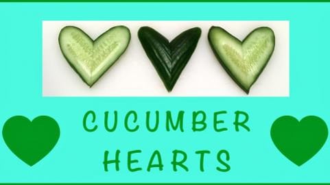 How to Make Heart Shaped Cucumber / Quick & Easy Garnish ...