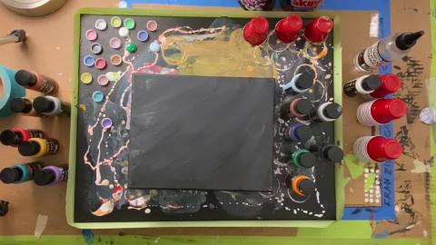 Flip Cup Technique Demo | Blick 8 X 10 Canvas | HissiCo P...