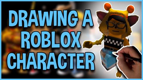 DRAWING a ROBLOX CHARACTER with Junebuggle - Draw this in...