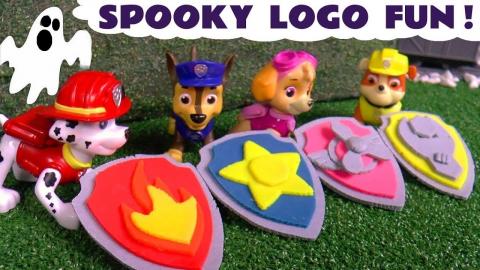 Paw Patrol Play Doh spooky logo fun toy story for kids an...