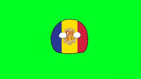 Blinking Moldova ball Green Screen
