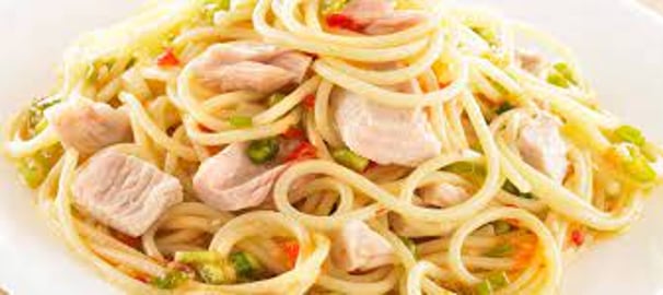 Italian Tuna Pepperoni Spaghetti At Home.