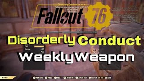 Fallout 76 | Disorderly Conduct | Legendary Weekly Weapon...