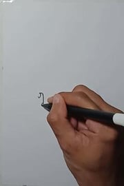 Drawing orange character graffiti