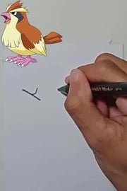 Drawing Pokemon PIDGEY Shorts