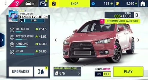Asphalt 9: 18/9 Gearheads level 2
