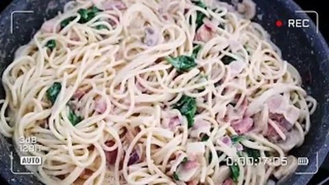 Creamy Carbonara w_ Spinach _ Pinoy Food _ Taste Buds PH