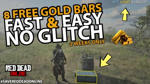 8 Free Gold Bars Fast & Easy NO GLITCH in Red Dead Online...