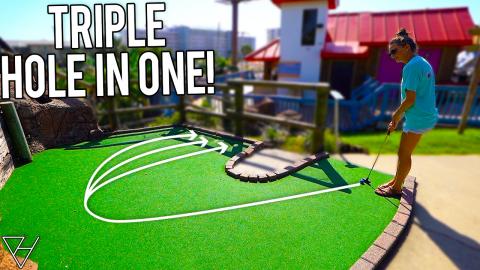 Triple Mini Golf Hole In One Option! - Part 3