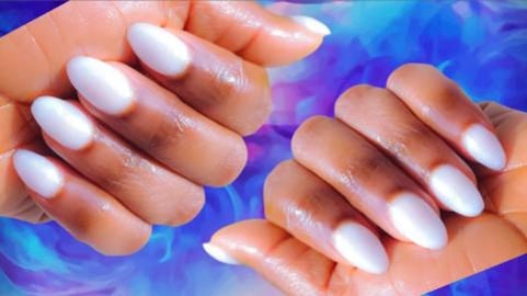 Custom Made Classic White Nails. 