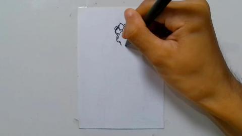 Drawing graffiti zombie dad walks confused shorts