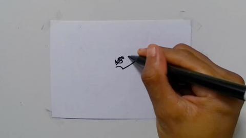 Draw Graffiti cash in sky cartoon shorts