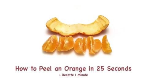 How to Peel an Orange in 25 Seconds / Food Hacks (shorts)...