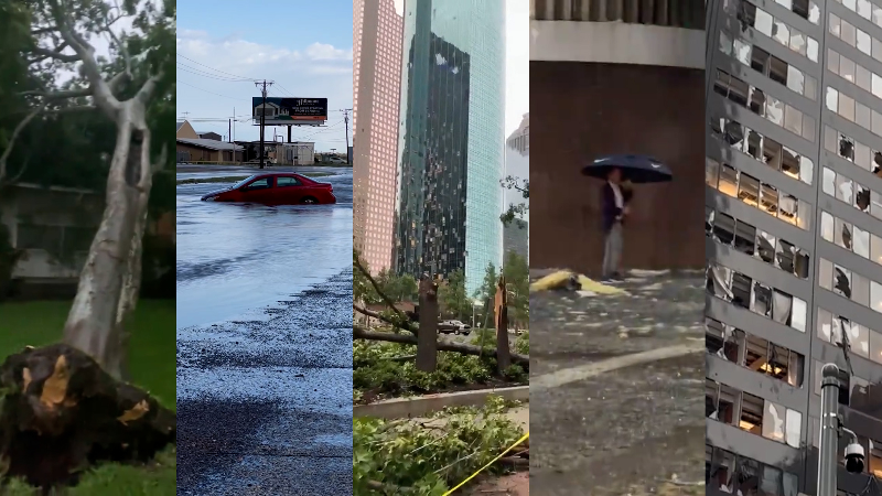 Severe storms with hurricane-force winds carve a deadly trail of damage through Texas