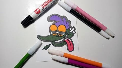 Drawing Grafffiti Character Metal Duck