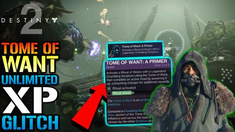 Destiny 2: "Tome Of Want" UNLIMITED XP Glitch FARM! DO TH...