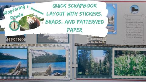 Quick Scrapbook Layout with Brads, Stickers, and Patterne...