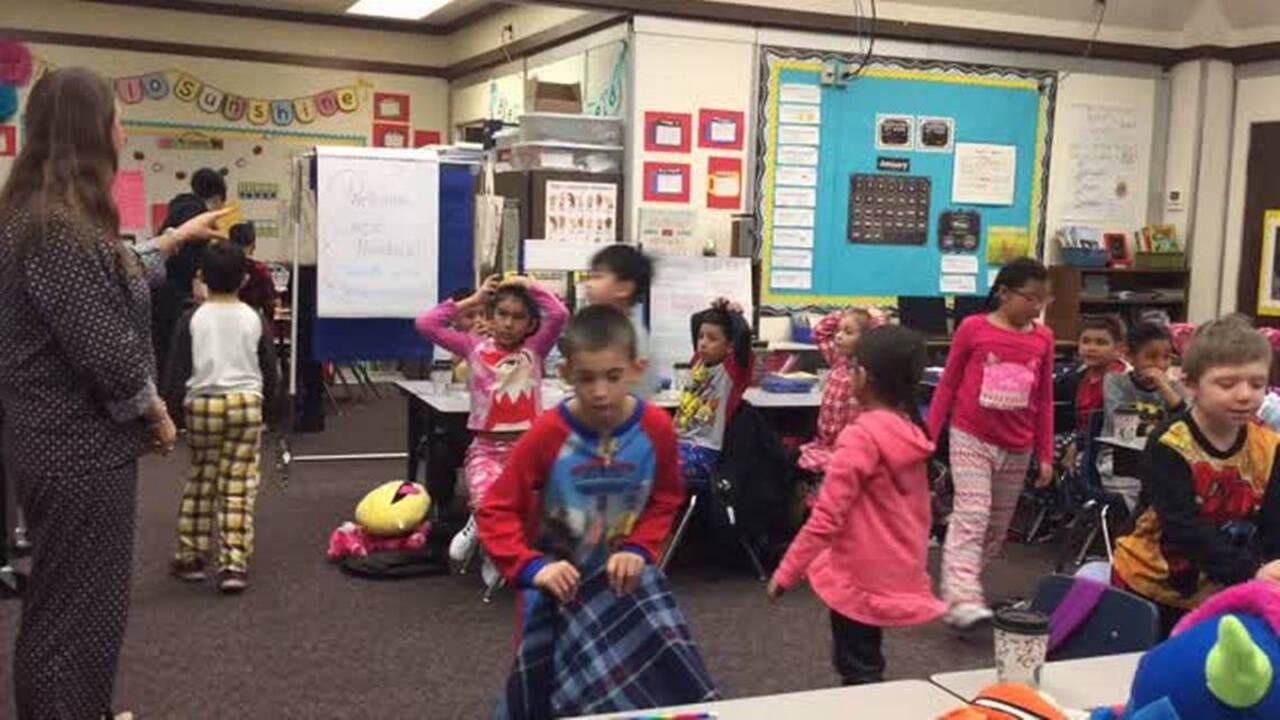 Pajamaclad Eisenhut 2nd graders read s'more Modesto Bee