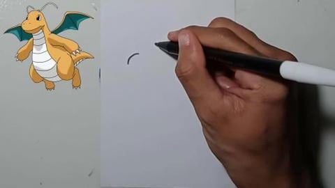 Drawing Pokemon DRAGONITE