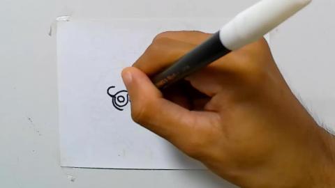 Drawing graffiti piranha zombie shorts