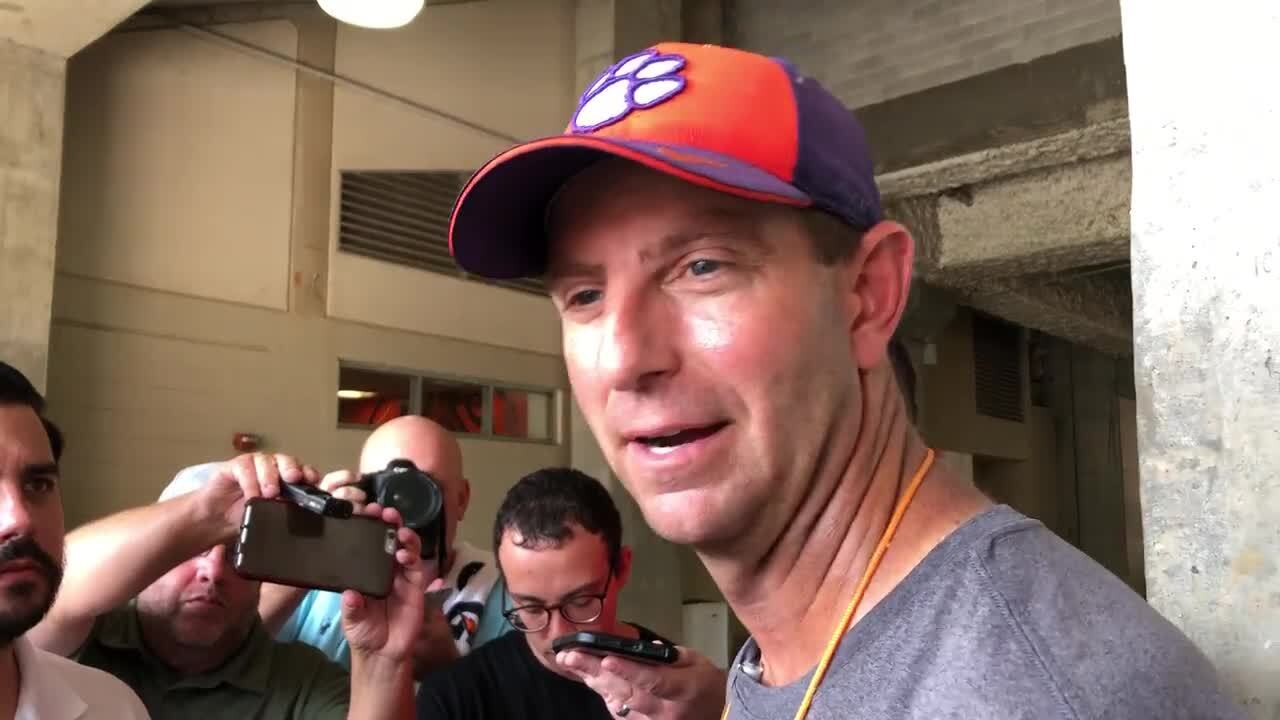 Clemson Football Coach Dabo Swinney Recaps First Scrimmage | The State