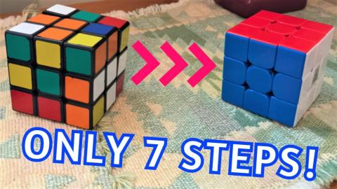 Rubik's Cube Example Solve (Beginner's Method)