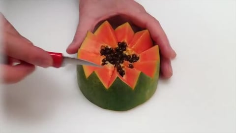How to Make a Flower with a Papaya