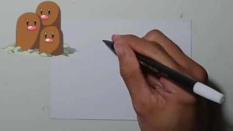Drawing Pokemon DUGTRIO
