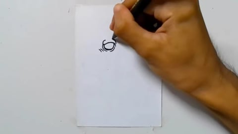 Drawing angry dog ​​character graffiti shorts