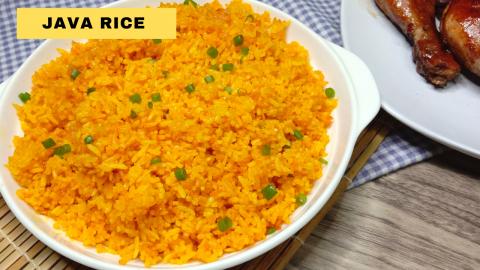 HOW TO COOK JAVA RICE AT HOME // YELLOW RICE RECIPE