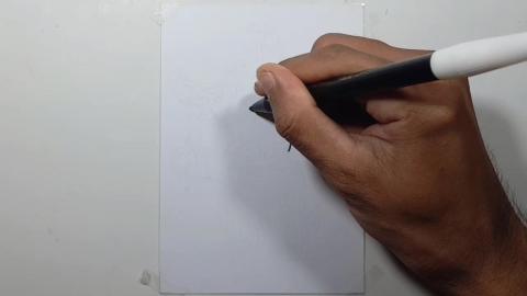 Drawing graffiti of spikes and razor wire