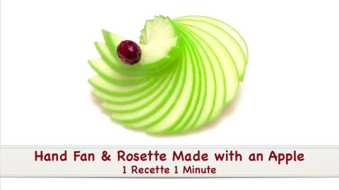 3 Apple Carving Tutorials / Rosette, Hand Fan, Spinner